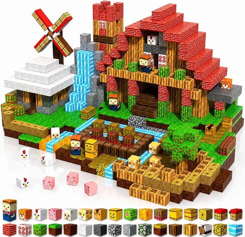 GraceDuck 300 PCS Magnetic Blocks - Magnetic Building Blocks, Stacking Magnets for Kids, Sensory Toy for STEM Montessori Sensory Toys for Kids 3+ Boys Easter Gifts for Kids in Kuwait