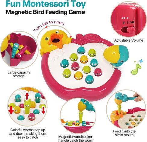 Magnetic Bird Feeding Game, Toddler Toys for 2 Year Old Girl Gifts in Kuwait