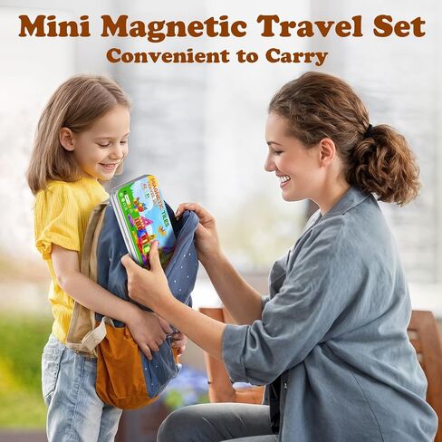 Mini Magnetic Tiles Travel Set Magnetic Tiles with Iron Box 42PCS in Kuwait