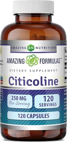 Amazing Formulas Citicoline 250mg 120 Capsules Supplement | Non-GMO | Gluten Free | Made in USA in Kuwait