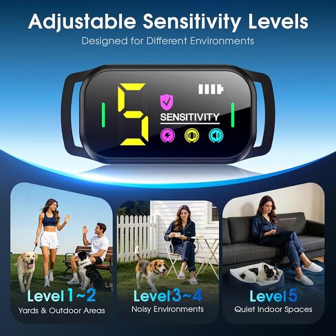 3 Pack Dog Bark Collar, Automatic Rechargeable 5-Mode Collar for Dogs in Saudi Arabia