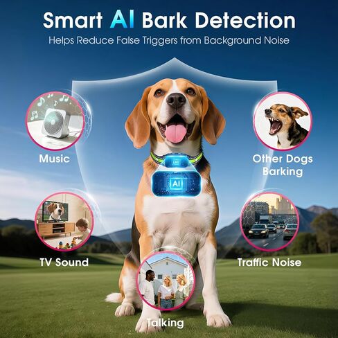 3 Pack Dog Bark Collar, Automatic Rechargeable 5-Mode Collar for Dogs in Saudi Arabia