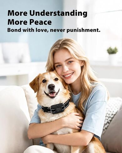Citronella Dog Bark Collar, No Shock Bark Collar for 10-120Lbs Large Medium Small Dogs, Rechargeable Anti-Bark Collar with 3 Adjustable Sensitivity & Spray Levels, 2 Collar Straps, Black in Saudi Arabia