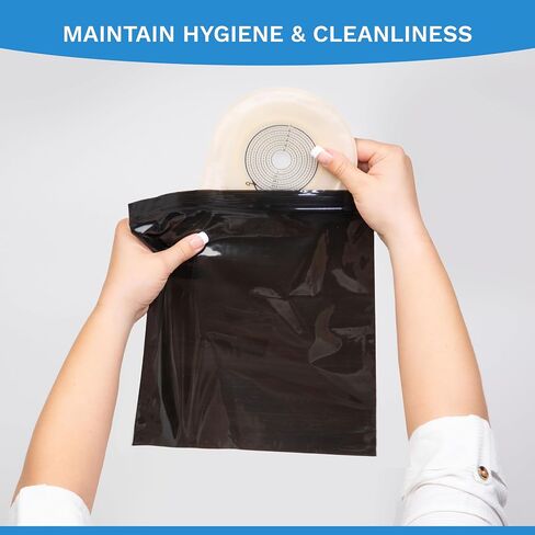 Ostomy Pouch Disposable Bag 10"x10" by Caregenics - 60 Count in one Bag in Kuwait