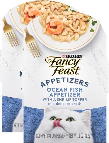 Purina Fancy Feast Appetizers Cat Food Topper, 10 Ct, 1.1 oz Trays in Kuwait