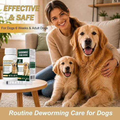 Dewormer for Dogs Broad Spectrum Dog Wormer for Tapeworms, Roundworms and Hookworms for Digestive & Gut Wellness in Kuwait