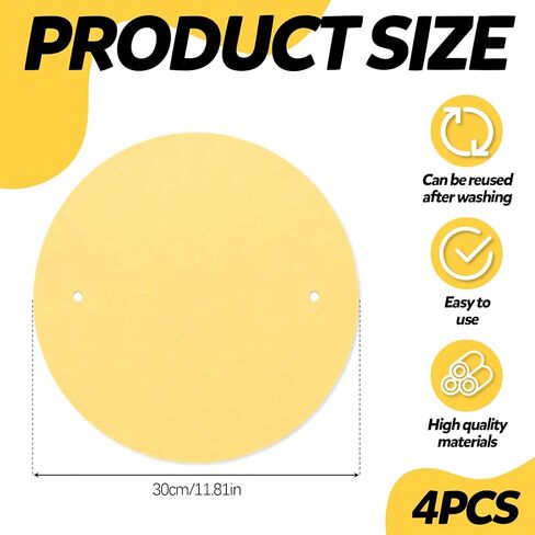 11 Inch Round Pottery Bat Mat for Throwing Wheel, 2 Pre-Pin Holes, 4 Pieces in Kuwait