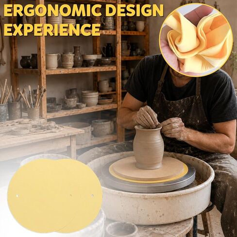 11 Inch Round Pottery Bat Mat for Throwing Wheel, 2 Pre-Pin Holes, 4 Pieces in Kuwait