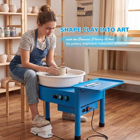12" Pottery Wheel Machine with Bat System Extended Tray in Kuwait