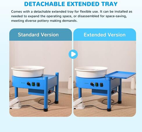 12" Pottery Wheel Machine with Bat System Extended Tray in Kuwait