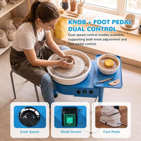 12" Pottery Wheel Machine with Bat System Extended Tray in Kuwait