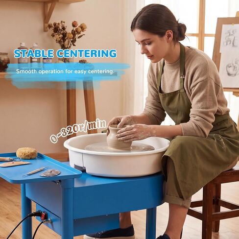 12" Pottery Wheel Machine with Bat System Extended Tray in Kuwait