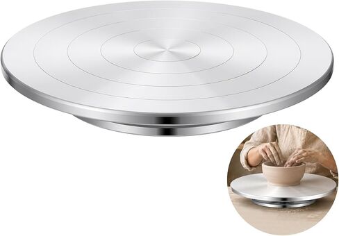 Banding Wheel for Pottery, 12 Inch Double-Sided Heavy Pottery Wheel for Adults, Pottery Turntable with Ball Bearings for Ceramics, Clay Modeling, Painting, Cake Decorating in Saudi Arabia