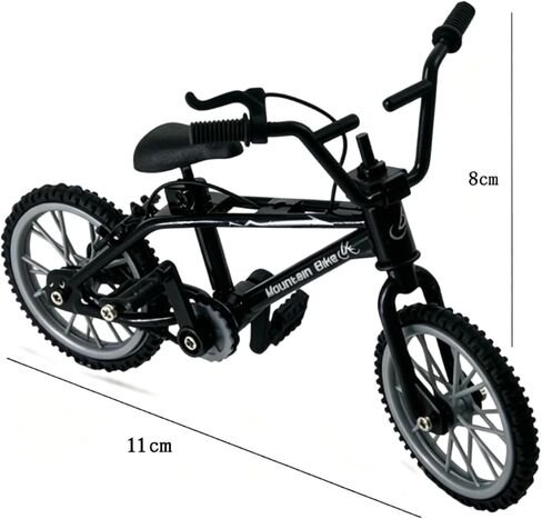 Mini Diecast Mountain Bike, Black, 1/18 Scale, Finger Bicycle Model, Desktop Decor Art Craft（2pcs） in Saudi Arabia