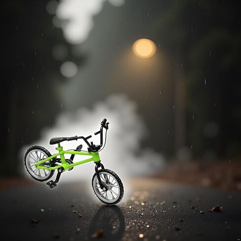 Green 1/18 Scale Mini Diecast Mountain Bike, Finger Bicycle Model, Desktop Decor Art Craft in Kuwait
