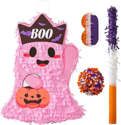 VINTS Halloween Piñata, Ghost Piñata with Blindfold Stick for Party, White in Kuwait