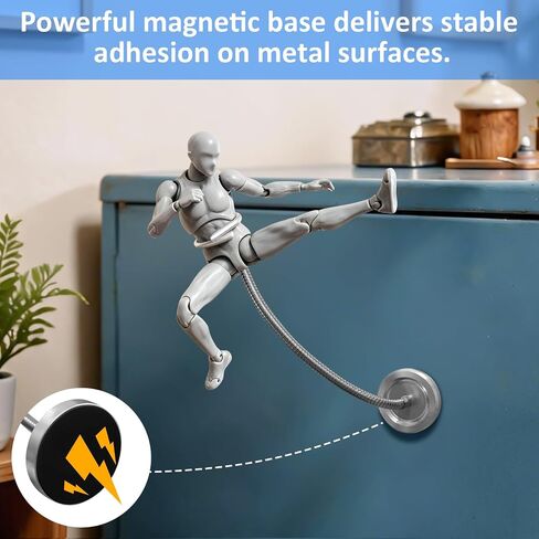 2Pcs Metal Action Figure Stand Wall Mounted Flight Stand with Magnetic Base in Kuwait