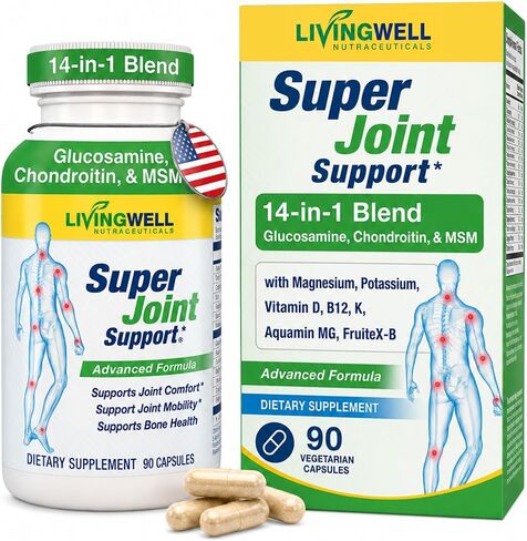 SUPER JOINT SUPPORT Glucosamine, Collagen, MSM & Chondroitin Joint Support Supplement for Joint Relief, Health & Comfort Perfect for achy Knees and Hands. 120 Count in Kuwait
