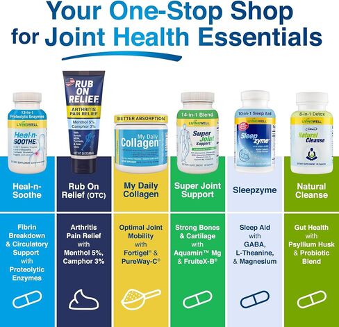 SUPER JOINT SUPPORT Glucosamine, Collagen, MSM & Chondroitin Joint Support Supplement for Joint Relief, Health & Comfort Perfect for achy Knees and Hands. 120 Count in Kuwait