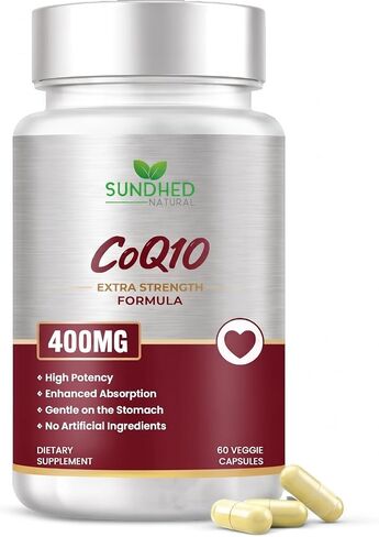Sundhed Natural CoQ10 Powerful Antioxidant, Support Wellness Functions, Promotes Energy (Capsules 400mg) in Kuwait