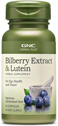 GNC Herbal Plus Bilberry Extract and Lutein | Supports Eye and Vision Health | 60 Count in Kuwait