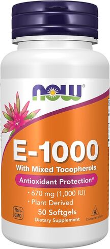 مكملات NOW، فيتامين E-400 وحدة دولية، توكوفيرولات مختلطة، حماية مضادة للأكسدة*، 100 كبسولة هلامية in Kuwait