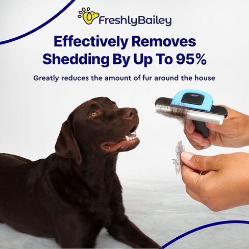 Freshly Bailey Deshedding Tool for Short Hair - Self Cleaning Slicker Brush - Pet Comb for Cats and Dogs in Saudi Arabia