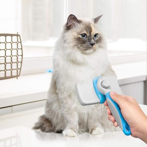 Freshly Bailey Deshedding Tool for Short Hair - Self Cleaning Slicker Brush - Pet Comb for Cats and Dogs in Saudi Arabia