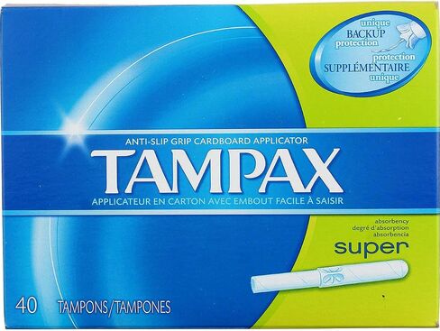 Tampax Cardboard Applicator Tampons, Super Absorbency 40 ea (Pack of 3) in Saudi Arabia