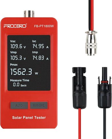 1800W Solar Panel Tester – PV Multimeter with Smart MPPT & HD OLED Display for Solar Panel Diagnostics and Data Analysis in Kuwait