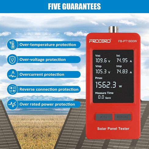 1800W Solar Panel Tester – PV Multimeter with Smart MPPT & HD OLED Display for Solar Panel Diagnostics and Data Analysis in Kuwait