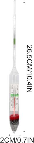 Aquarium Salinity Hydrometer Glass Water Meter with Built in Thermometer in Kuwait