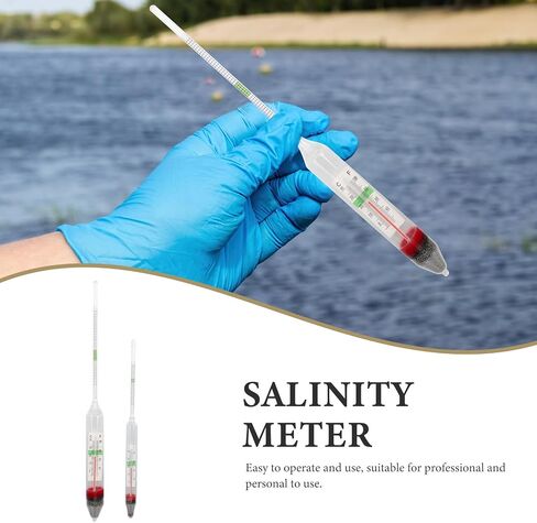 Aquarium Salinity Hydrometer Glass Water Meter with Built in Thermometer in Kuwait