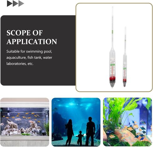 Aquarium Salinity Hydrometer Glass Water Meter with Built in Thermometer in Kuwait