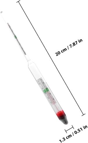 ibasenice 2pcs Hydrometer Glass Floating Salinity Tester Dual Scale 0-40℃ in Kuwait