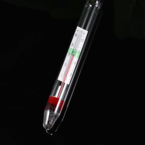 ibasenice 2pcs Hydrometer Glass Floating Salinity Tester Dual Scale 0-40℃ in Kuwait