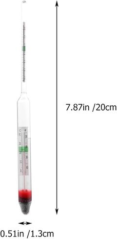 ibasenice 2pcs Hydrometer Glass Floating Salinity Tester Dual Scale 0-40℃ in Kuwait