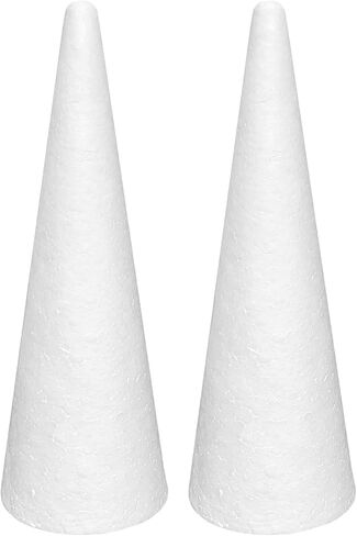 Crafjie 2-Pack 4.65 x 15.7 in Craft Foam Tree Cones for DIY Arts and Crafts in Kuwait
