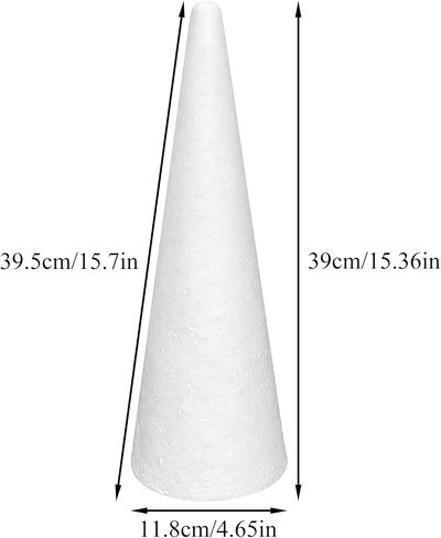 Crafjie 2-Pack 4.65 x 15.7 in Craft Foam Tree Cones for DIY Arts and Crafts in Kuwait