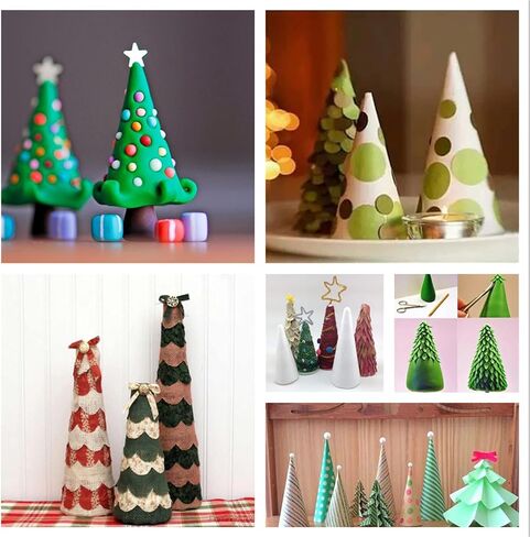 Crafjie 2-Pack 4.65 x 15.7 in Craft Foam Tree Cones for DIY Arts and Crafts in Kuwait