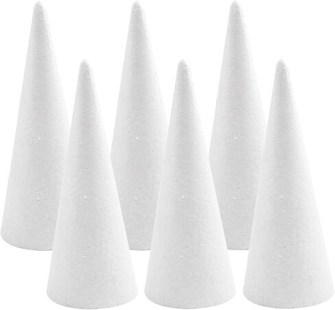 Crafjie 2-Pack 4.65 x 15.7 in Craft Foam Tree Cones for DIY Arts and Crafts in Saudi Arabia