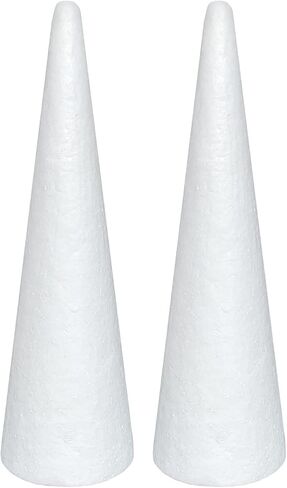 Crafjie 2-Pack 4.65 x 15.7 in Craft Foam Tree Cones for DIY Arts and Crafts in Kuwait