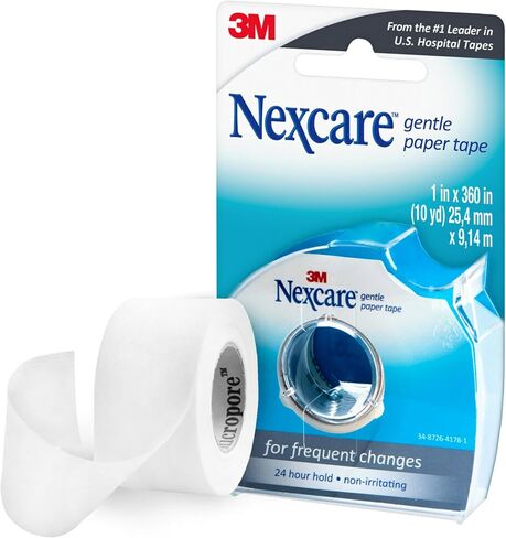 Nexcare Gentle Paper Tape Dispenser, Medical Paper Tape, Secures Dressings and Lifts Away Gently - 1 in x 10 Yds, 1 Dispenser in Kuwait