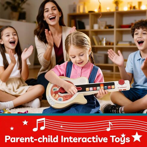 TOP BRIGHT Wooden Kids Guitar with 8 Chord Touch, Musical Toy for Ages 2-4 in Saudi Arabia