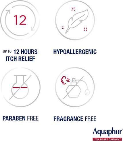 Aquaphor Itch Relief Ointment, Maximum Strength 1% Hydrocortisone, Relieves Itch from Skin Irritation, Insect Bites, Psoriasis, Skin Rashes, Eczema, & Poison Ivy, 2 oz in Saudi Arabia