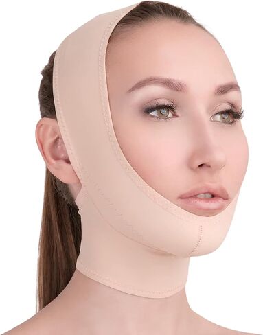 Post Surgical Chin Strap Bandage for Women - Neck and Chin Compression Garment Wrap - Face Slimmer, Jowl Tightening (S) in Kuwait