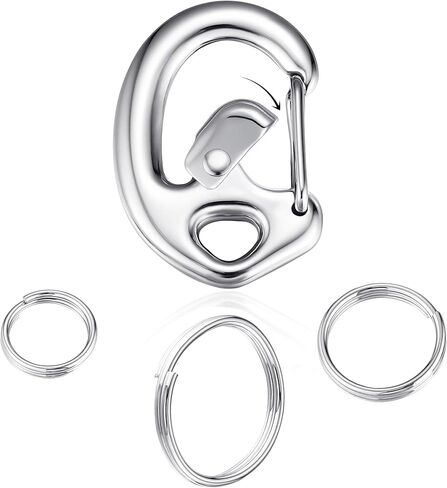 Stainless Steel Pet Collar Tag Clip, Contour Carabiner -1 Set in Kuwait
