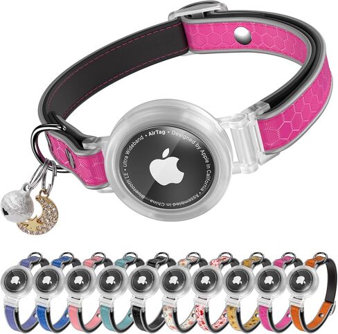Airtag Cat Collar, Reflective Breakaway Cat Collar with Airtag Holder &Bell in Kuwait