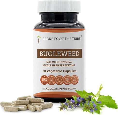 أسرار القبيلة Bugleweed، 120 كبسولة، 800 مجم، Bugleweed (Lycopus Virginicus) عشب مجفف (120 كبسولة) in Kuwait