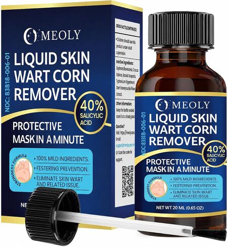 Meoly Maximum Treatment Liquid Corn Remover and Callus Remover for Fast-Acting Foot Care - Plantar and Common Callus Remover Treatment for Kids and Adults in Saudi Arabia